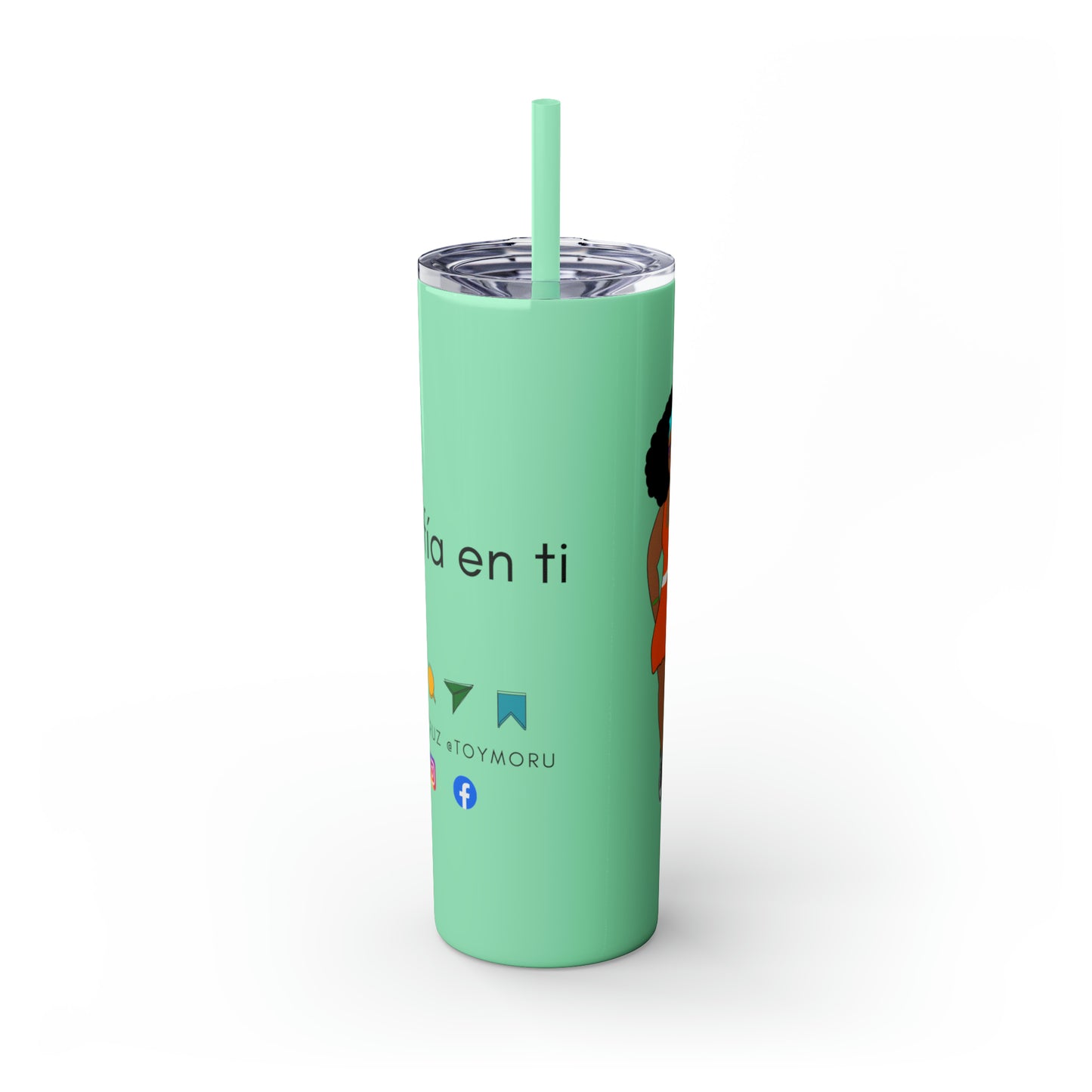 Skinny Tumbler with Straw, 20oz